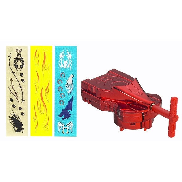 HASBRO Metal Fusion Chrome Red Beyblade String Launcher / BeyLauncher BB-17A