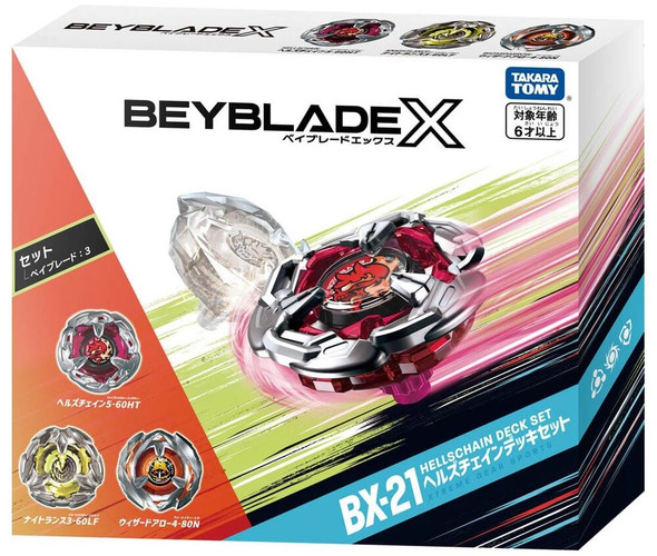TAKARA TOMY Beyblade X Hells Chain Deck Set BX-21