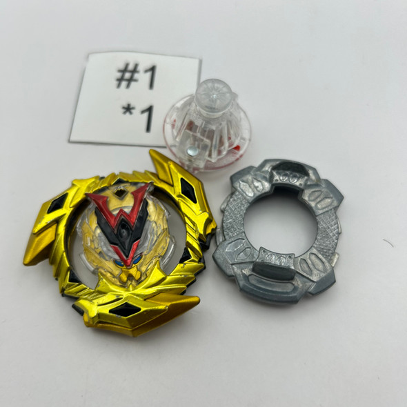 TAKARA TOMY Winning Valkyrie 00 Volcanic (Gold Ver.) Burst Cho-Z Beyblade B-132 01 Custom Combo [USED]