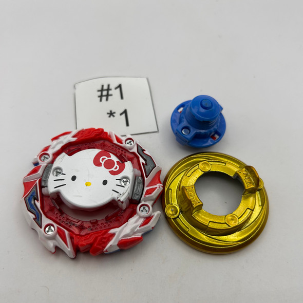 TAKARA TOMY Astral Hello Kitty Over Revolve' Burst DB Beyblade B-00 [USED]