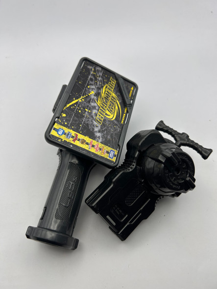 TAKARA TOMY Grey 3-Segment Launcher Grip BB-73 + Dual Spin Launcher #32 [USED]