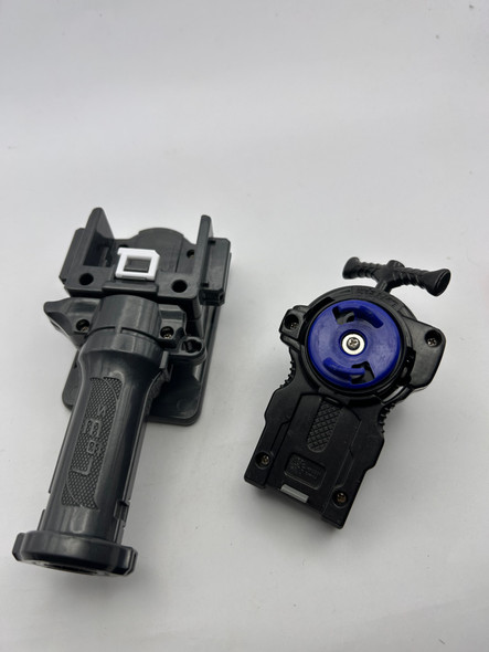TAKARA TOMY Grey 3-Segment Launcher Grip BB-73 + Dual Spin Launcher #32 [USED]