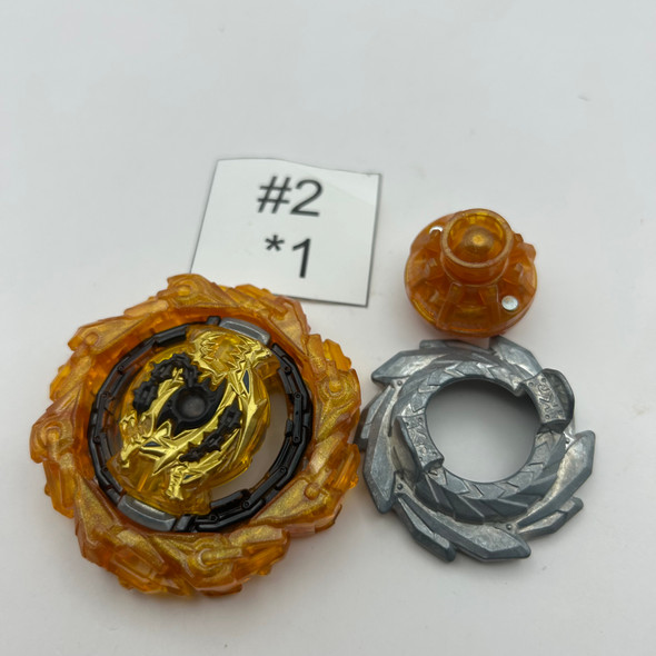TAKARA TOMY Chain Kerbeus Karma Moment'-3 Burst BU Gold Beyblade B-204 - [USED]