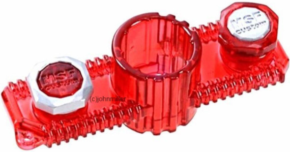 Custom Metal Stone Beyblade Face Bolts, FLAME RED BBG-14