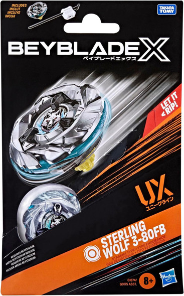 TAKARA TOMY Silver Wolf 3-80FB Beyblade X Starter UX-08