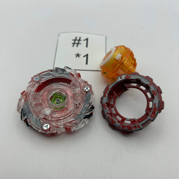 TAKARA TOMY Drain Fafnir 8 RED Nothing God Customize Set Burst Beyblade B-98 [USED]