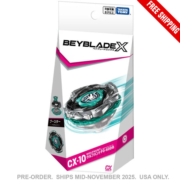 [PRE-ORDER] TAKARA TOMY Beyblade X Wolf Hunt F0-60DB CX-10 [FREE SHIPPING][USA ONLY]
