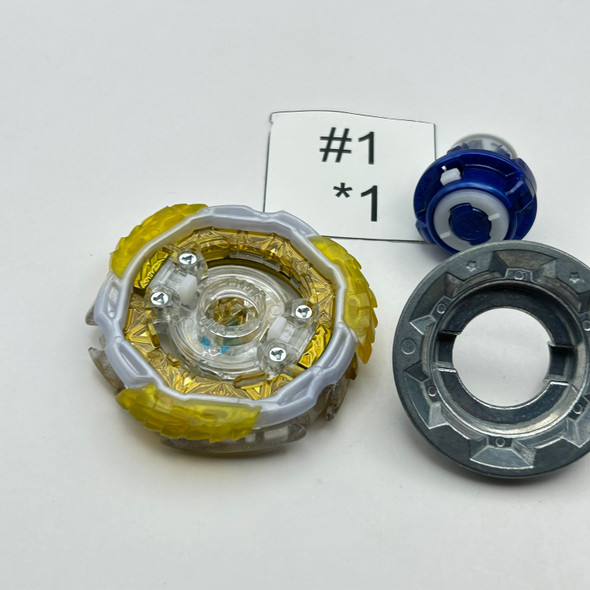 TAKARA TOMY Dynamite Belial Tapered Mobius Gold Burst DB QuadDrive Beyblade B-194 02 [USED]