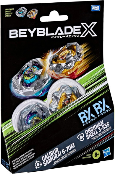 HASBRO Black Obsidian Shell 4-60D Beyblade X Booster - BeysAndBricks