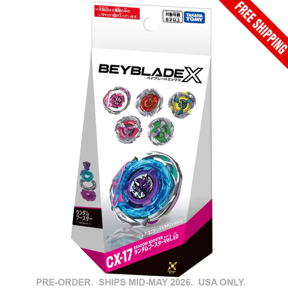 [PRE-ORDER] TAKARA TOMY Beyblade X Random Booster Vol. 10 CX-17 (1pcs) [FREE SHIPPING] [USA SELLER]