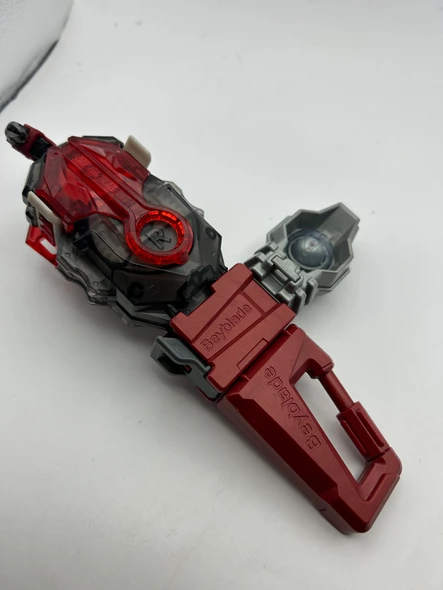TAKARA TOMY Red Black Custom BeyLauncher LR, Beyblade Burst DB String Launcher [USED]  #5