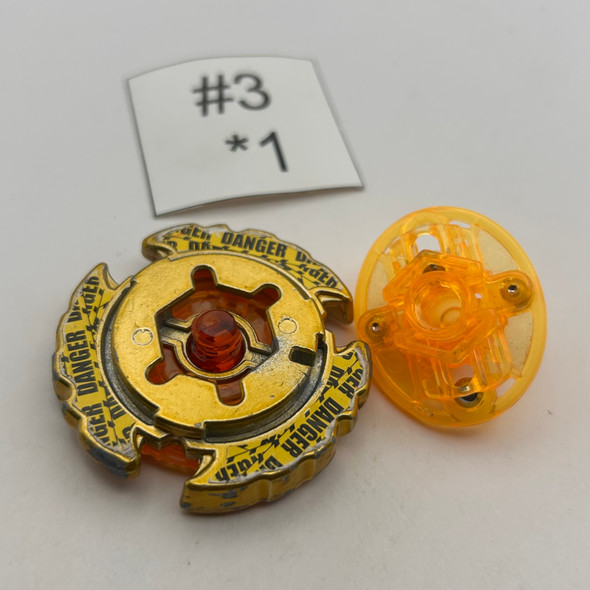 TAKARA TOMY Mad Cancer / Gasher Orange Random Booster Light Vol. 1 Metal Fight / Metal Fusion Beyblade BB-31 [USED]