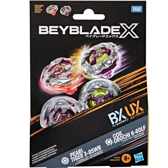 HASBRO Coil Orochi Cluster & Pearl Tiger Beyblade X Dual Pack G2762
