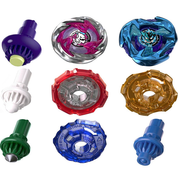 HASBRO Beyblade X Parts Pack: Bits, Ratchets & Blades from 'X-treme Expansion Pack' (Customized Set U) G3195 / UX-10 [NO PACKAGE]