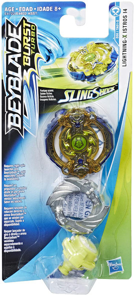 HASBRO Lightning-X Istros I4 4 Accel-S Burst Turbo SlingShock Beyblade E4722