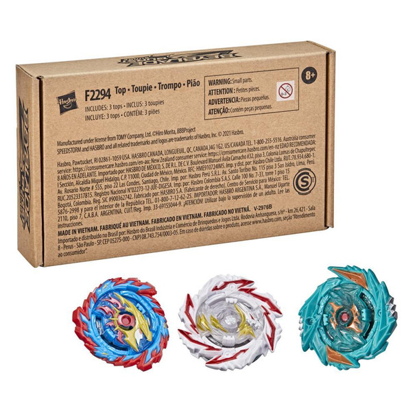 HASBRO Beyblade Burst Surge Speedstorm Tempest Cloud 3-Pack F2294