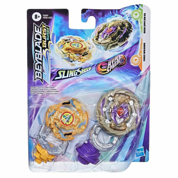 バクフーン HASBRO Force Wolborg & Dusk Spryzen S5 Beyblade Burst Surge Dual