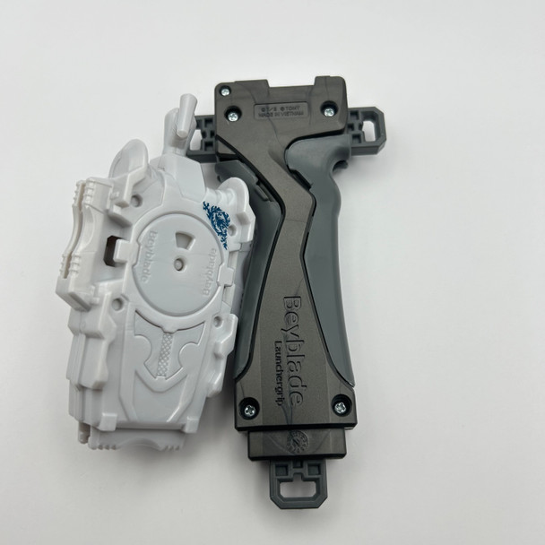 TAKARA TOMY Gunmetal Grip + White Left Spin L-Drago Launcher Burst Beyblade B-109 [USED]