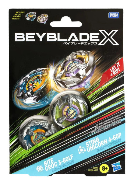 新品未使用 invisibleink SCATTERED BONES BITE HASBRO Bite Croc & Sting Unicorn Beyblade X Dual Pack - BeysAndBricks