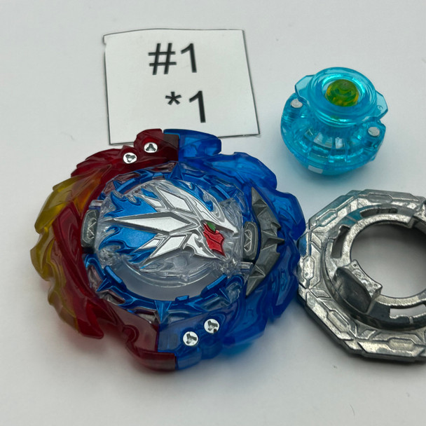 TAKARA TOMY SuperKing Helios MR Giga Zeal-10 Burst BU DB Beyblade B-203 [USED]
