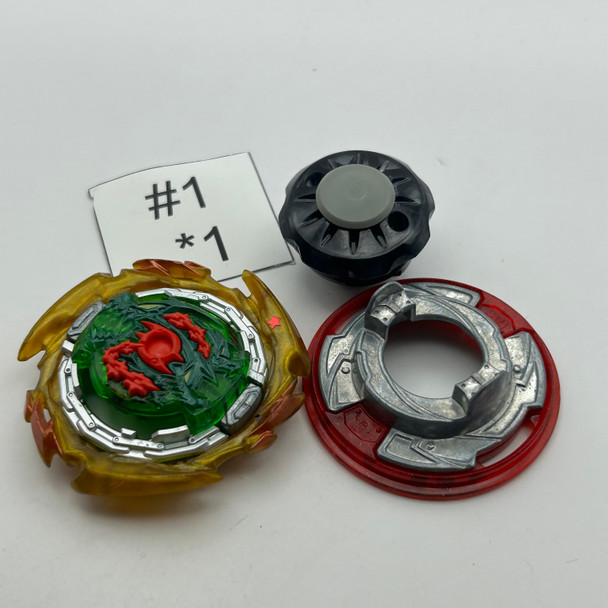 TAKARA TOMY Destruction/ Dynamite Kerbeus Drift  (Gold Ver.) Burst DB Beyblade B-190 [USED]