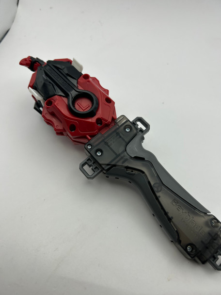 TAKARA TOMY Red Black Custom BeyLauncher LR, Beyblade Burst DB String Launcher [USED]  #3