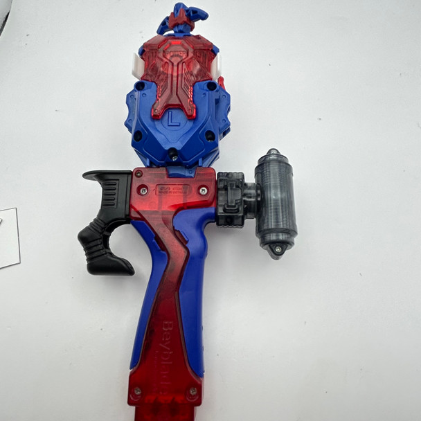 TAKARA TOMY Custom BeyLauncher B-187 #8 LR Beyblade Burst Dynamite String Launcher B-184 #1 [USED]