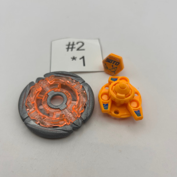 TAKARA TOMY Flame Orange Sagittario C145S Beyblade Metal Fight / Metal Fusion BB-44 07 Custom Combo [USED]