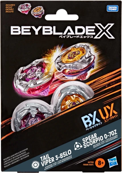 HASBRO Scorpio Spear & Tail Viper Beyblade X Dual Pack G2758