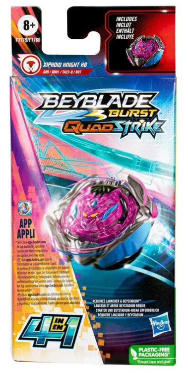 Pião Beyblade Burst QuadStrike – 1 pião e instruções – Xiphoid Knight K8 –  F7779 – Hasbro - RioMar Recife Online