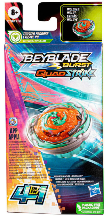 Pião de Batalha - Beyblade Burst - QuadStrike - Twister Pandora Evasive P8  - Hasbro