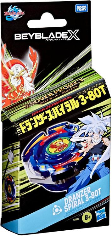 HASBRO Dranzer Spiral 3-80T Beyblade X Booster G1842 / BX-00