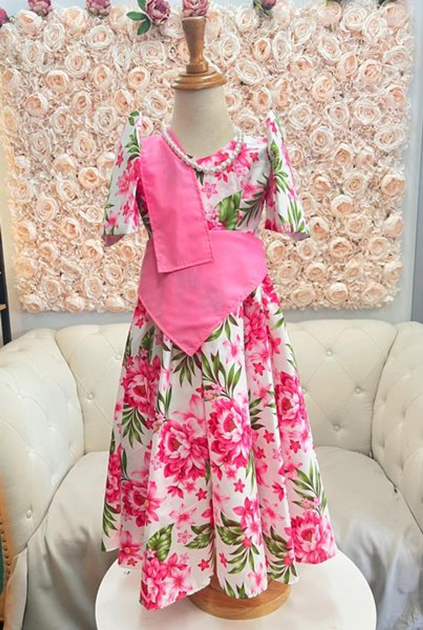 Modern Filipiniana Dress Floral Terno Dress Modern Philippine