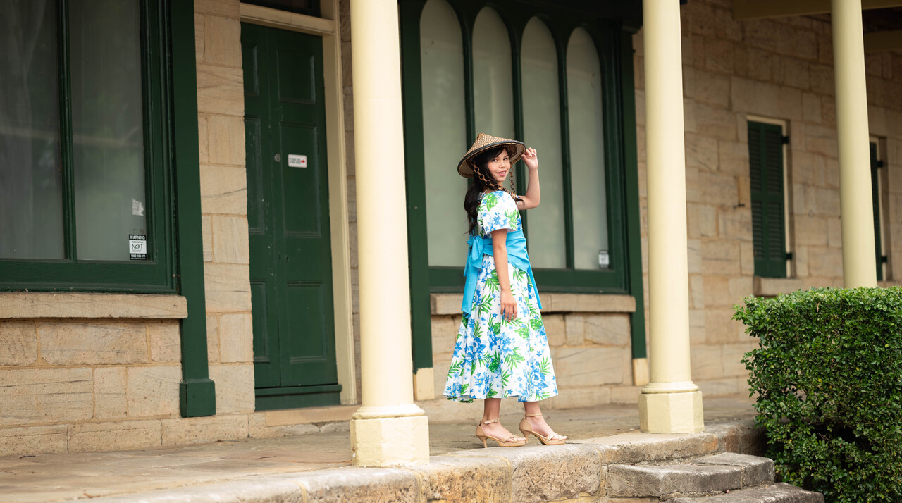 green emerald velvet dress Duchess White Modern Filipiniana Midi Dress - Heart main image 0