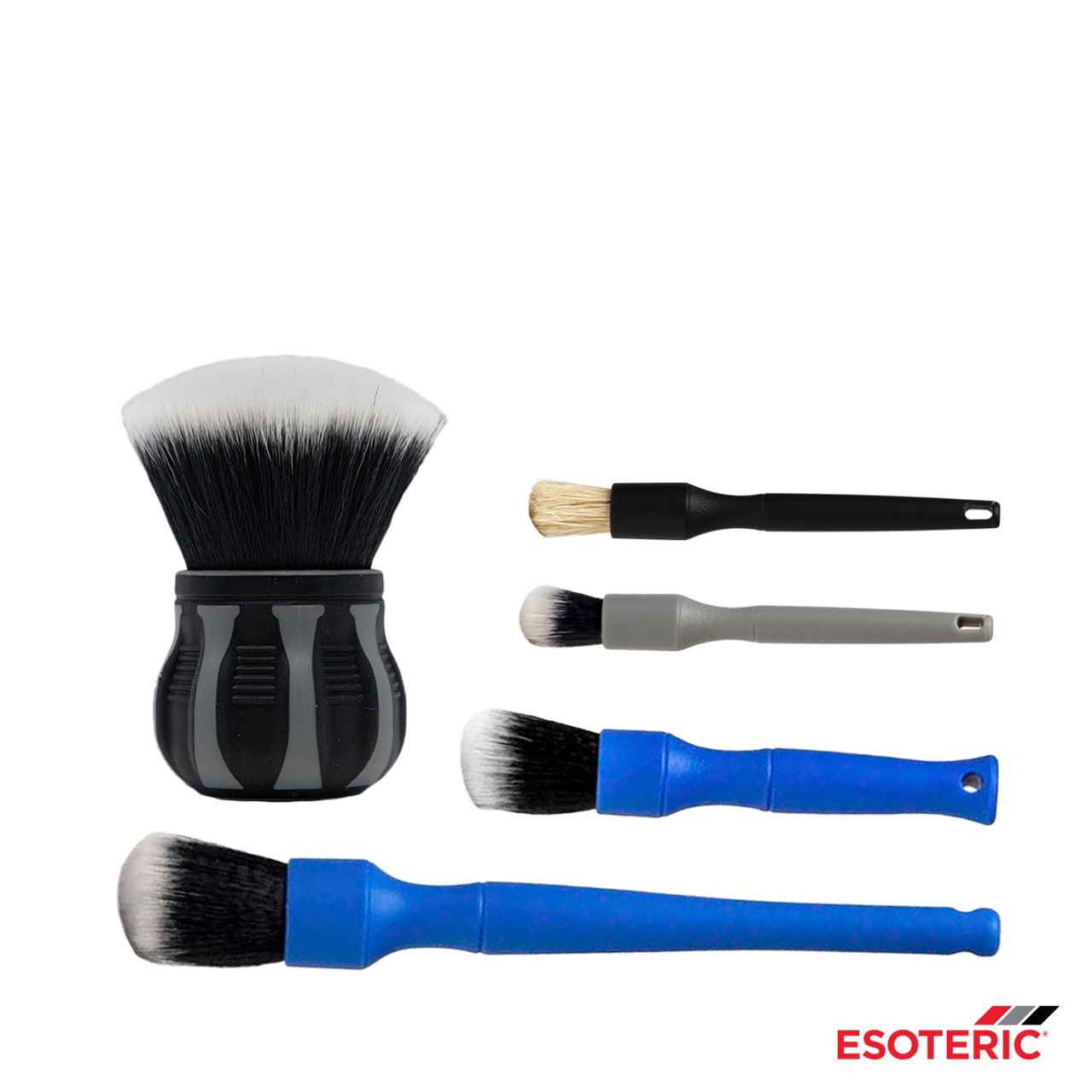 Detail Factory Crevice Brush Set  Black Synthetic & Red Boars Hair