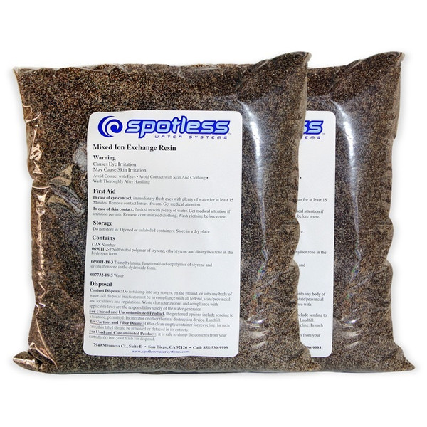 CR Spotless Bulk Resin Replacement Bags for DIC-20 and DIW-20. 2 Pack
