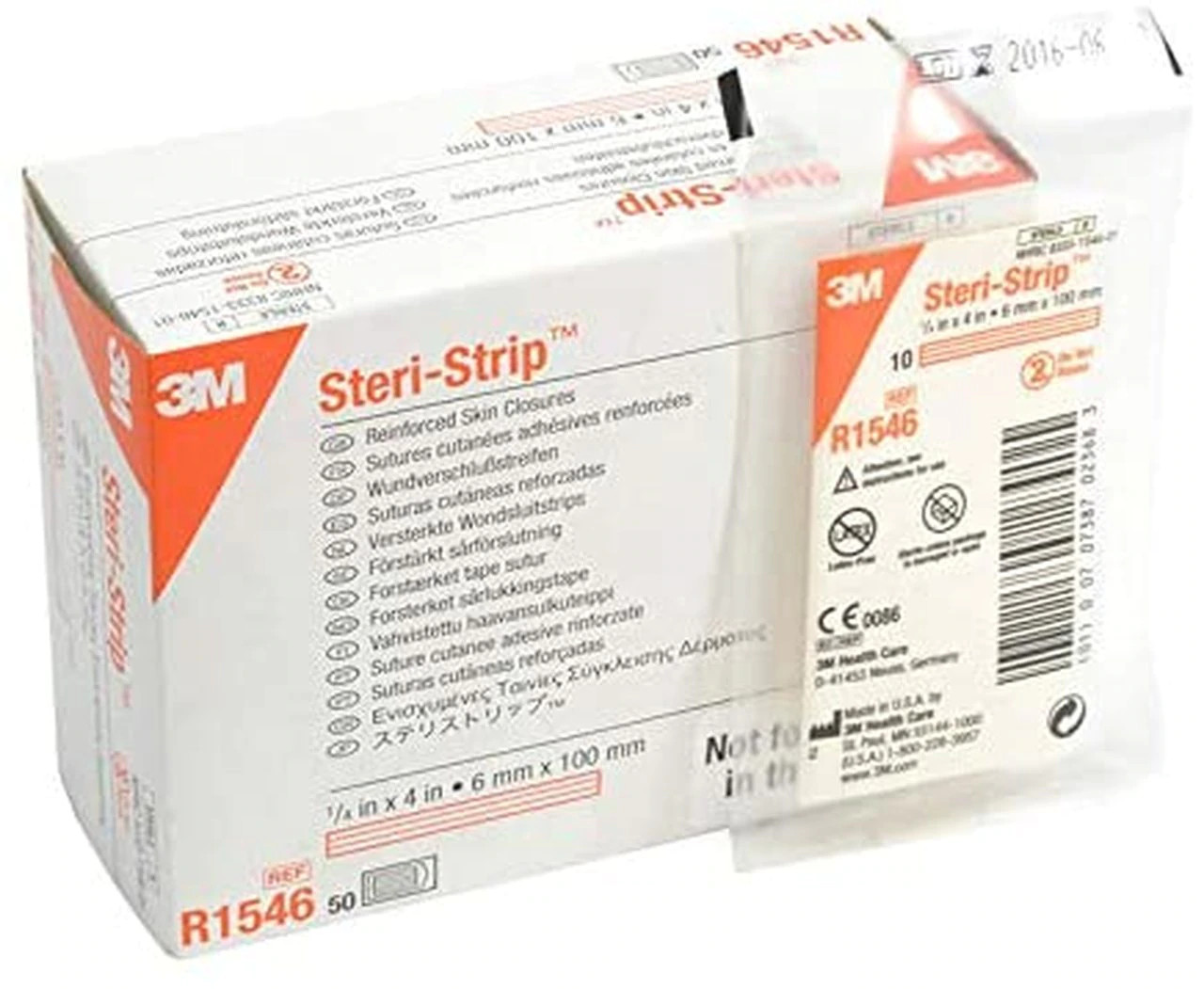 3M Steri-Strip R1546 - Reinforced Adhesive Skin Closures, 1/4