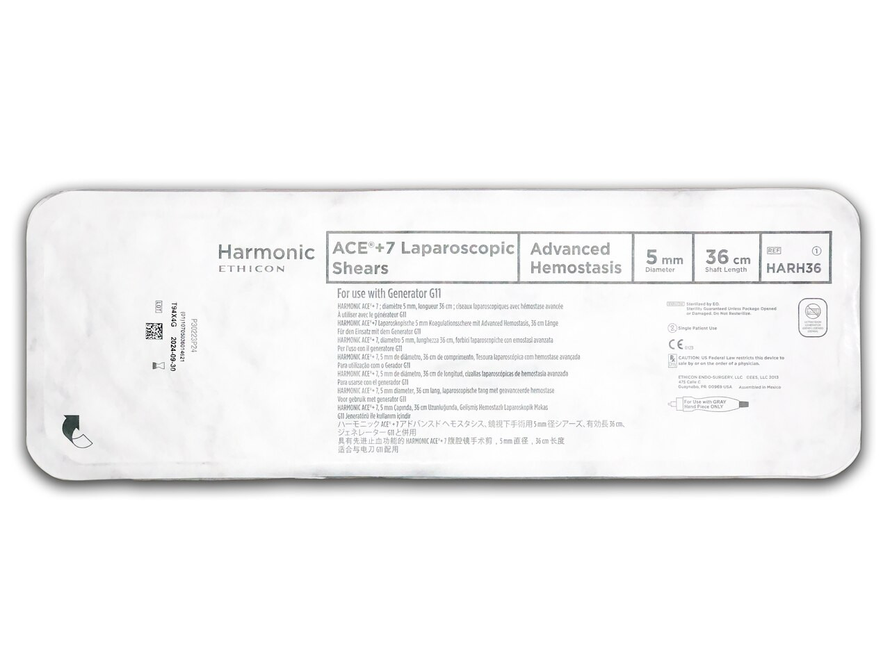 HARH36 - Ethicon Harmonic Ace+ 7 Shears with Advanced Hemostasis