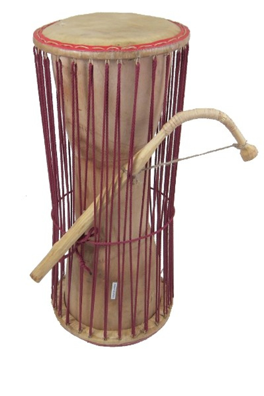 Classic Heartwood Dondo Talking Drum 7x15, African Talking Drum with