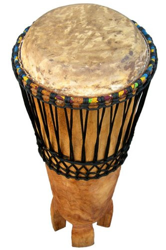 African Handcarved Ngoma Drum 11" X 42" Congo Style Djembe Direct