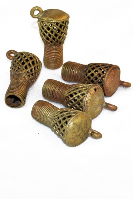 Brass Djembe Necklace Charm Brass Djembe Necklace Charm