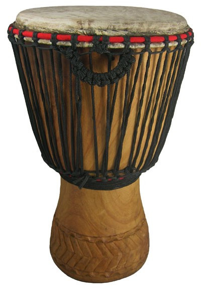 Hand-carved Djembe Drum From Africa - 11