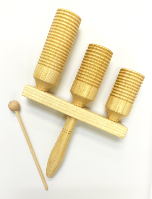 Triple Wood Tone Block Guiro