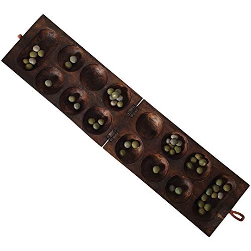 African Oware (mancala) Seed Board Game - Folding Square shape African Oware (mancala) Seed Board Game - Folding Square shape
