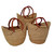 Deluxe Natural African U-Shape Shopping Basket - Large 18"