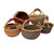 Deluxe Round Colorful African Basket - Small 10"