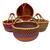Deluxe Round Colorful African Basket - Large 16" Deluxe Round Colorful African Basket - Large 16"