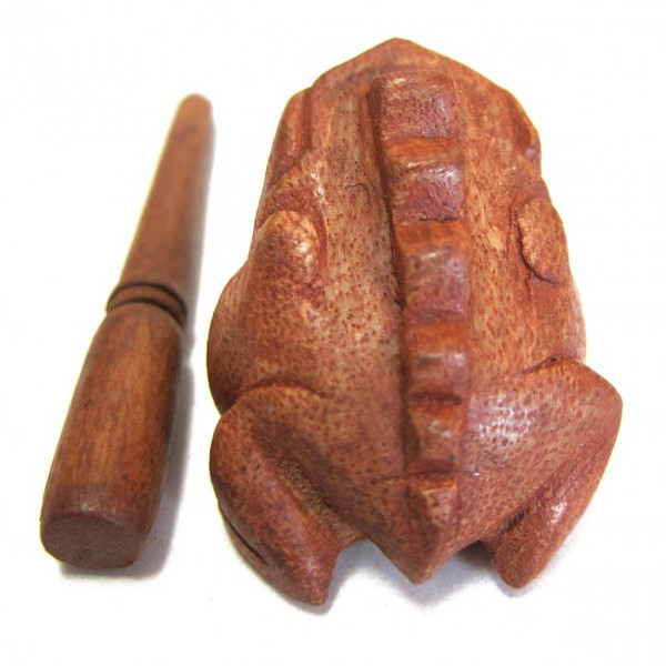 Deluxe Small 2" Wood Frog Guiro Rasp Djembe Direct