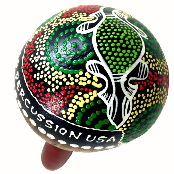 Coconut Maracas Shaker Pair (2) - Sea Turtle - Djembe Direct