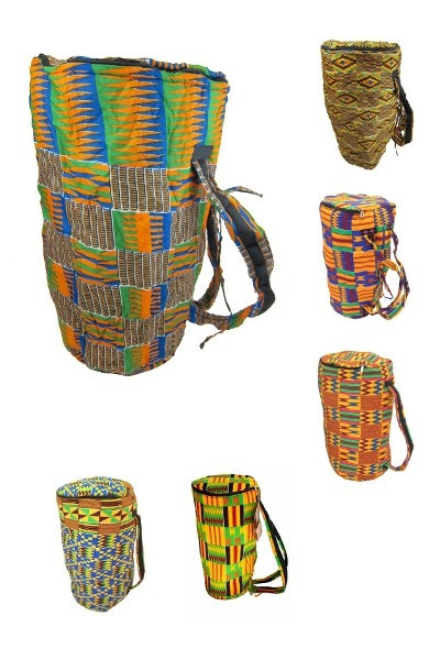 African Kente Cloth Djembe Drum Bag - Mini 9